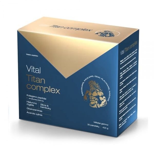 VITAL maisto papildas milteliais TITAN COMPLEX, x 14 g, 30 vnt