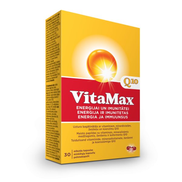VITAMAX maisto papildas Q10, 30 kaps.