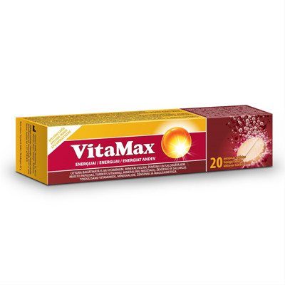 VITAMAX, tirpiosios tabletės, apelsinų skonio, 20 vnt