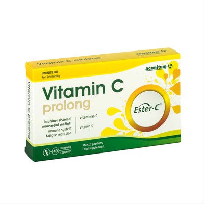 VITAMIN C PROLONG, 40 kapsulių