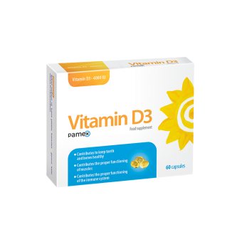 VITAMIN D3, 60 kapsulių