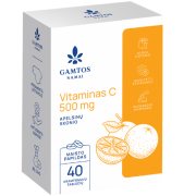 Vitaminas C 500 mg, GAMTOS NAMAI, 40 kramtomųjų tablečių