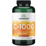 Vitaminas C su erškėčių ekstraktu SWANSON, 1000 mg, 90 kaps.