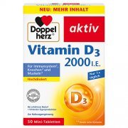 Vitaminas D3 2000 I. E. DOPPELHERZ AKTIV, 45 tab.