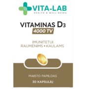Vitaminas D3 4000 TV VITA-LAB, 30 kapsulių