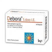 Vitaminas D3 DEBORA 5600 I.E., 40 kaps.