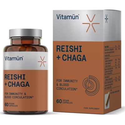 VITAMUN Reishi + Chaga, 60 kapsulių