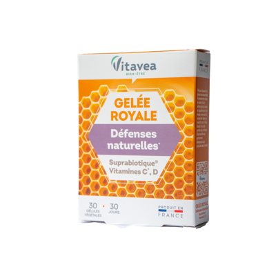 VITAVEA Bičių pienelis, vit. C, D, Suprabiotique®, 30 kapsulių