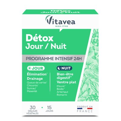 VITAVEA Detox Day/Night, 30 kapsulių