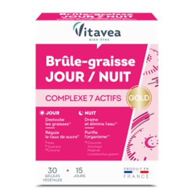 VITAVEA Fat burner day/night riebalų degintojas, 30 kapsulių