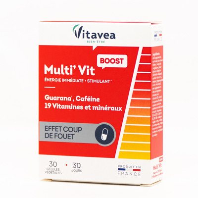 VITAVEA Guarana, 19 vitaminų ir mineralų, 30 kapsulių