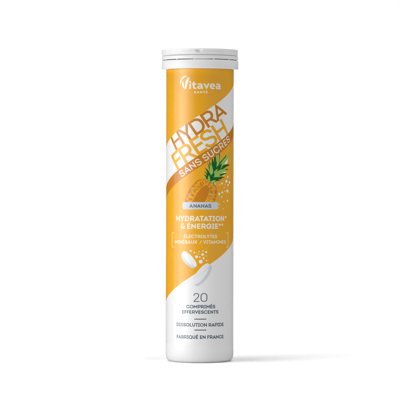 VITAVEA HYDRAFRESH be cukraus ananasų skonio, 20 vnt