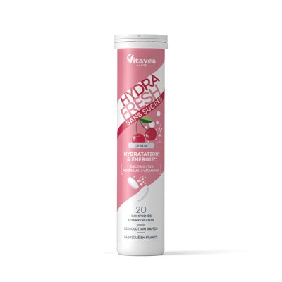 VITAVEA HYDRAFRESH be cukraus vyšnių skonio, 20 vnt