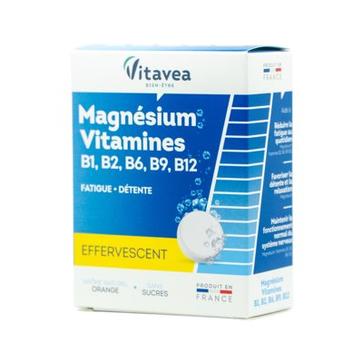 VITAVEA Magnis, vitaminai B1, B2, B6, B9, B12 24 tirpstančios tabletės