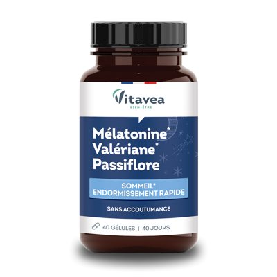 VITAVEA Melatonine Valeriane Passiflore, 40 kapsulių