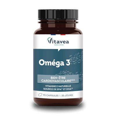 VITAVEA OMEGA 3 su natūralios kilmės vitaminu E, 70 vnt