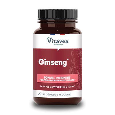 VITAVEA Tonifiant ženšenis ir vitaminai organizmo tonusui, 45 vnt