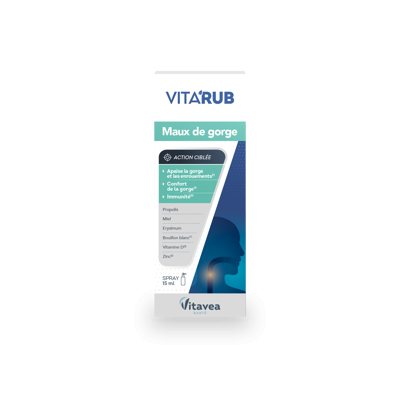 VITAVEA VITA’RUB purškalas gerklės komfortui, 15 ml