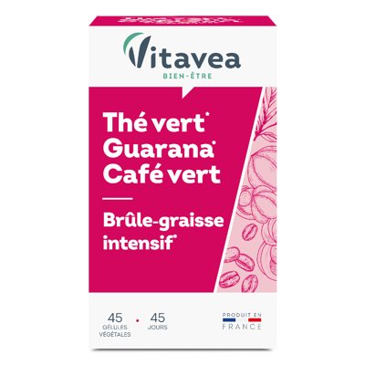VITAVEA Žalioji arbata, guarana ir žalia kava, 45 vnt