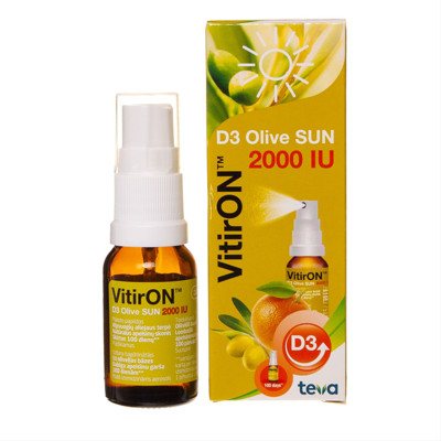 VITIRON D3 OLIVE SUN, 2000 IU, purškalas, 10 ml