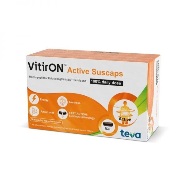 VITIRON maisto papildas ACTIVE SUSCAPS, 30 kaps.