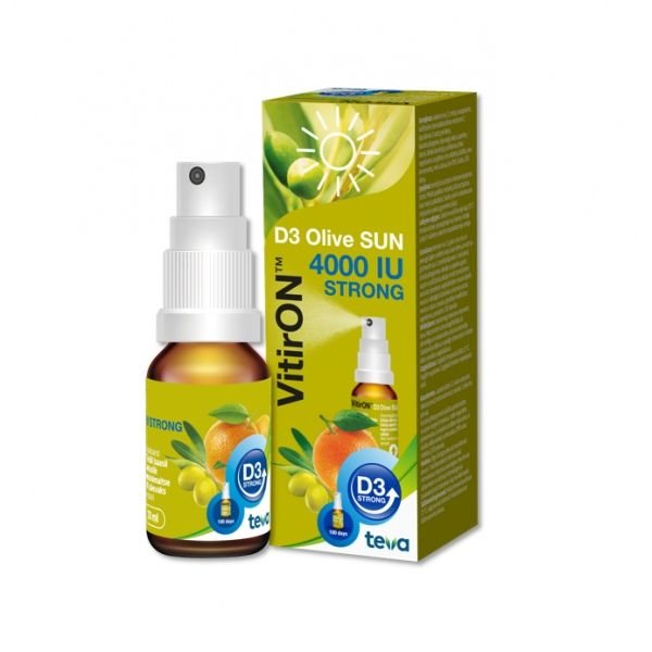 VITIRON purškiamas maisto papildas D3 OLIVE SUN 4000 TV, 10 ml