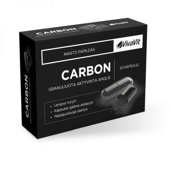VIVAVIT maisto papildas CARBON, 20 kaps.