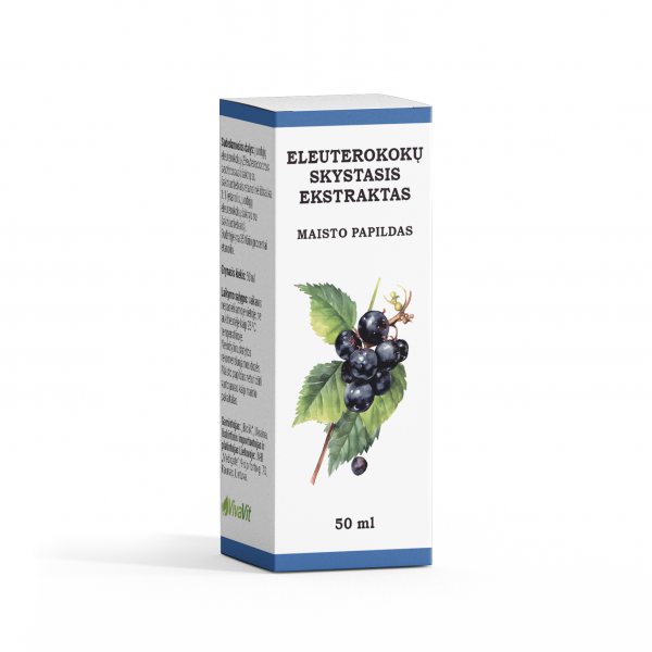 VIVAVIT maisto papildas ELEUTEROKOKŲ SKYSTASIS EKSTRAKTAS, 50 ml