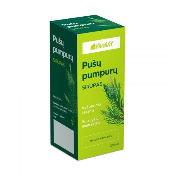 VIVAVIT maisto papildas PUŠŲ PUMPURŲ SIRUPAS, 120 ml