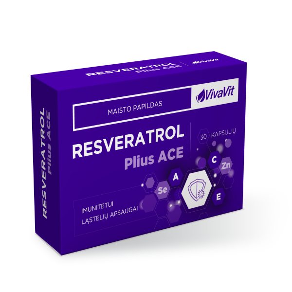 VIVAVIT maisto papildas RESVERATROL PLIUS ACE, 30 kaps.