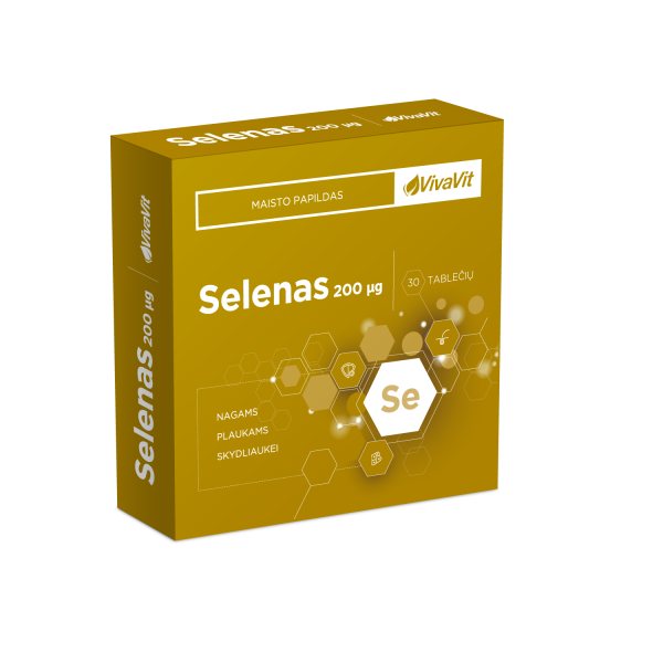 VIVAVIT maisto papildas SELENAS 200 mcg, 30 tab.