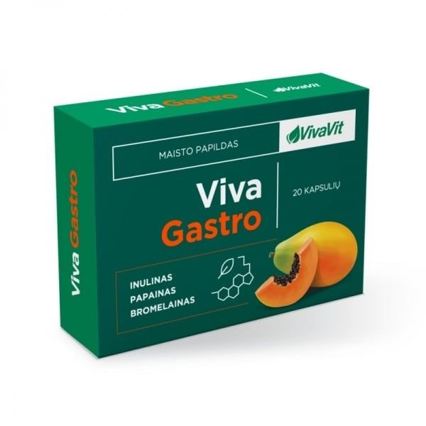 VIVAVIT maisto papildas VIVAGASTRO, 20 kaps.