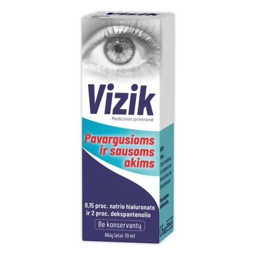 VIZIK akių lašai sausoms ir pavargusioms akims, 10 ml