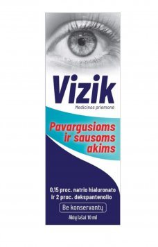 VIZIK sausoms ir pavargusioms akims lašai, 10 ml