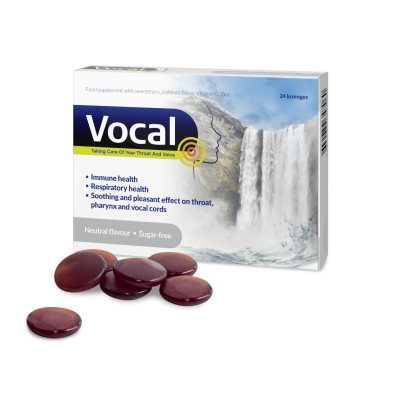 Vocal NEUTRAL islandinės kerpenos skonio pastilės N24