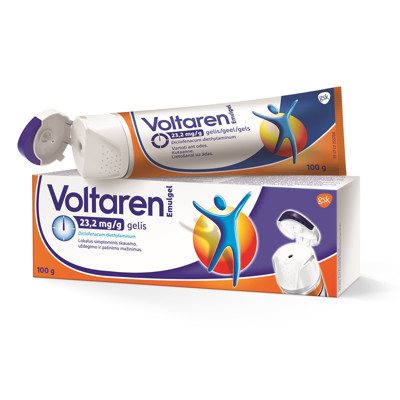 VOLTAREN EMULGEL, 23,2 mg/ml, gelis, 100 g