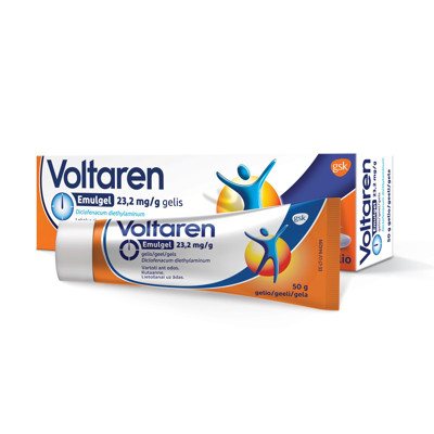 VOLTAREN EMULGEL, 23,2 mg/ml, gelis, 50 g