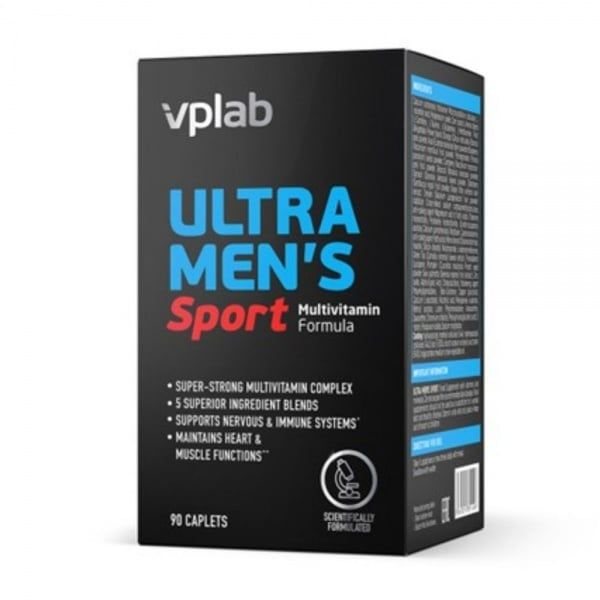 VPLAB maisto papildai ULTRA MEN'S SPORT MULTIVITAMIN FORMULA, 90 kaps.