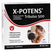 Vyro hormonų aktyvumui ir reprodukcijai X-POTENS TRIBULUS 500, 60 tab.