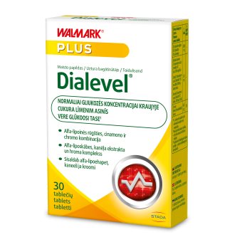 WALMARK DIALEVEL (normaliai gliukozės koncentracijai), 30 tablečių