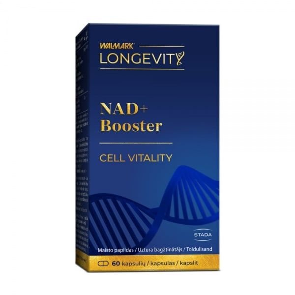 WALMARK maisto papildas LONGEVIT NAD+ BOOSTER, 60 kaps.