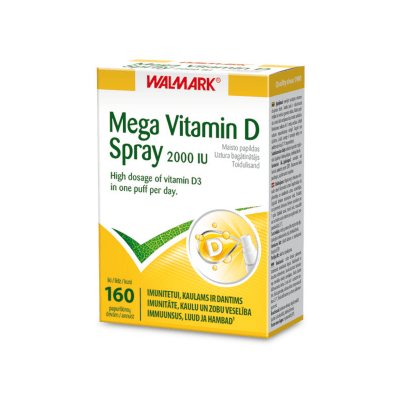 WALMARK Mega Vitamin D 2000 IU SPRAY purškalas, 8 ml