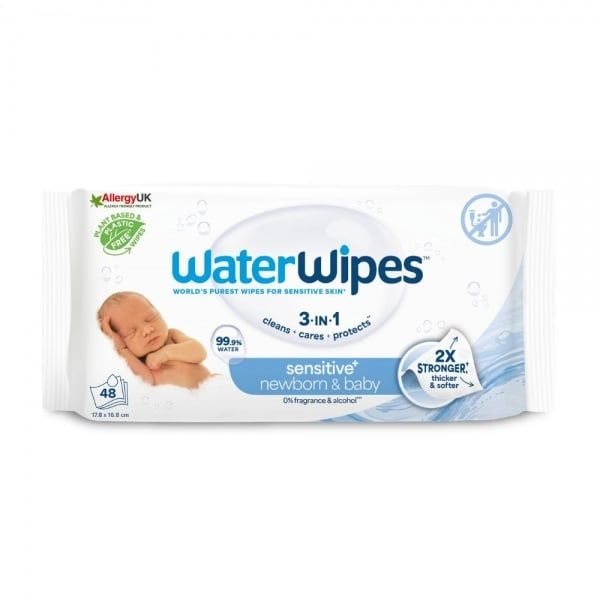 WATERWIPES drėgnos servetėlės kūdikiams SENSITIVE, 48 vnt