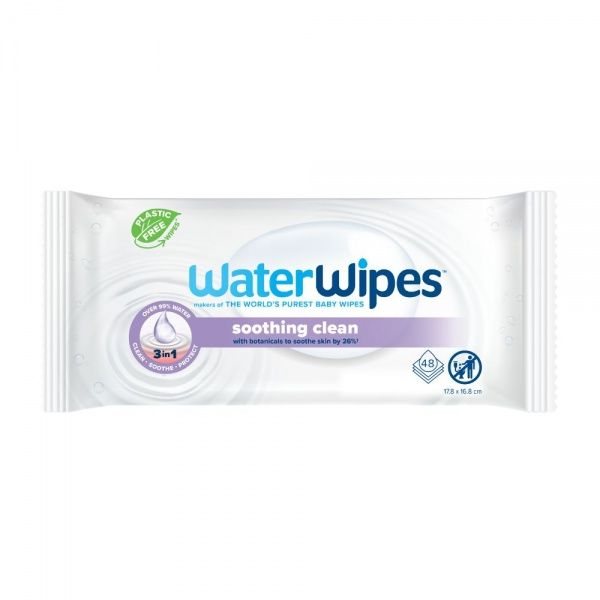 WATERWIPES drėgnos servetėlės SOOTHING, 48 vnt