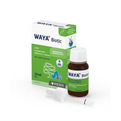 WAYA BIOTIC, lašai naujagimiams, kūdikiams ir vaikams, 10 ml