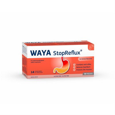 WAYA STOPREFLUX, geriamoji suspensija, 14 paketėlių
