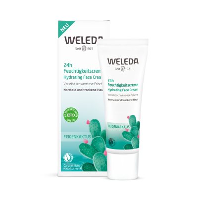 WELEDA 24h drėkinamasis veido kremas Cactus, 30 ml