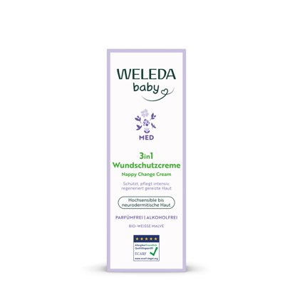 WELEDA, 3in1 White Mallow, sauskelnių kremas, 50 ml