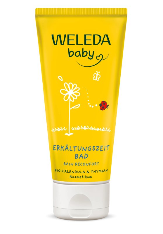 WELEDA Calendula Cold Time Bath vonios prausiklis vaikams, 75 ml