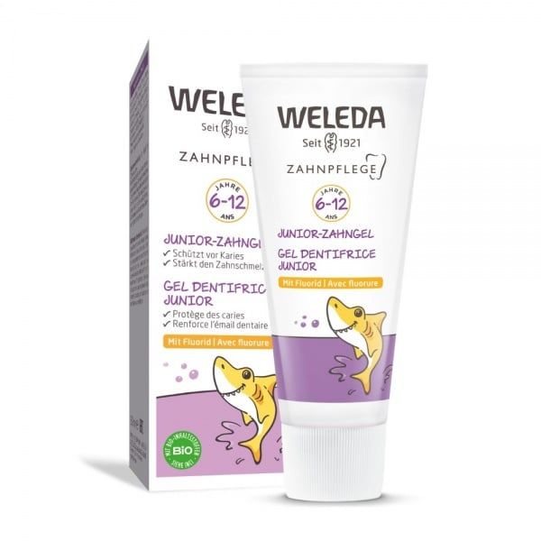 WELEDA dantų gelis JUNIOR, su fluoru, 6–., 50 ml, 12 m